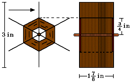 A simple paddle wheel pattern using spanners.